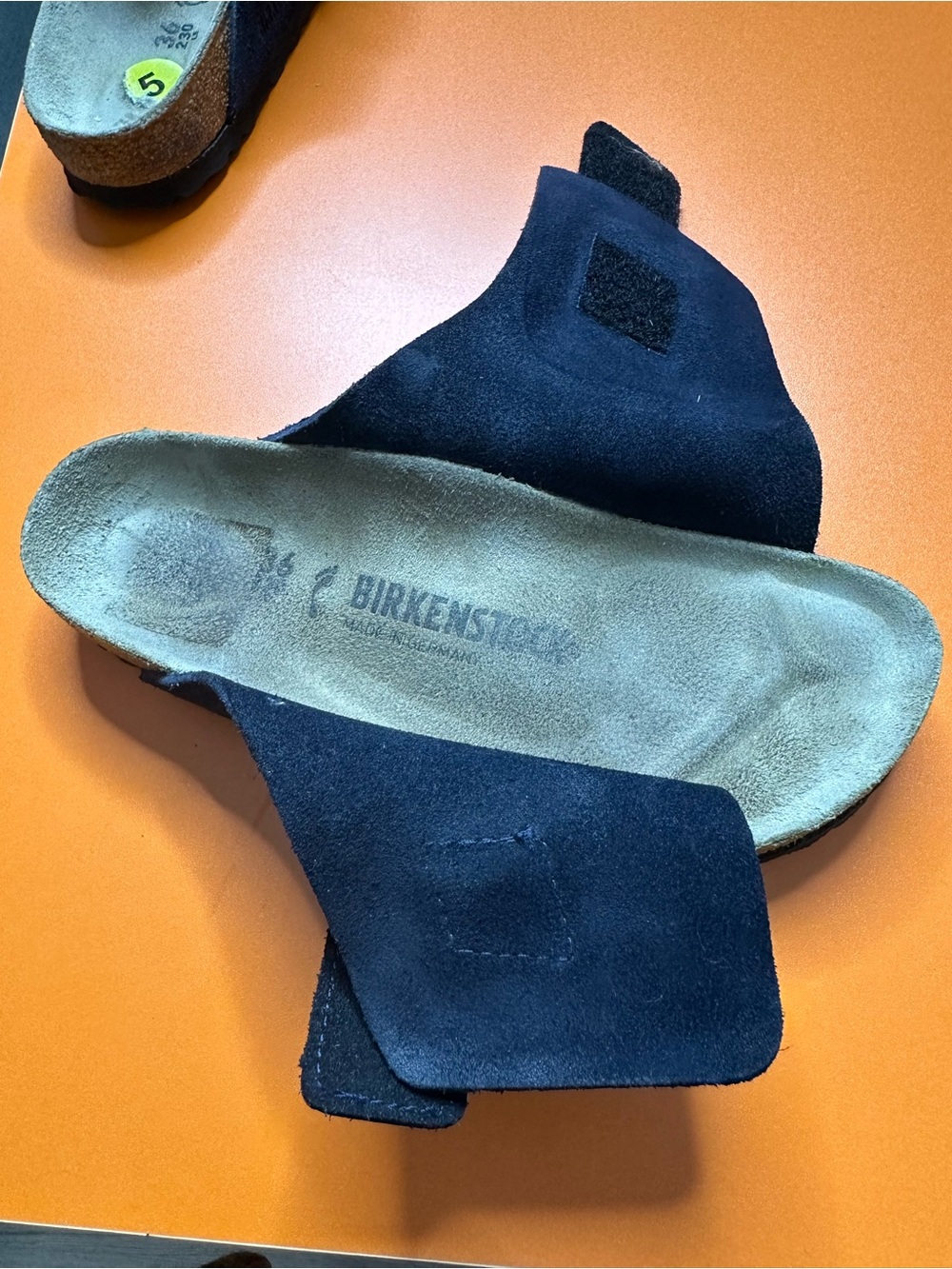 Birkenstock Men's Black Suede Crossover Slide Sandals